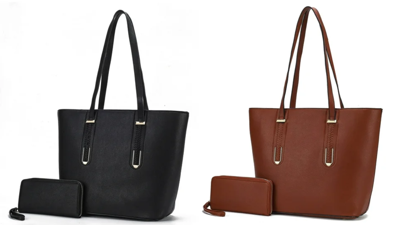 MKF Collection Vegan Leather Tote Bag and Wristlet
