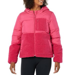 pink Sherpa puffer