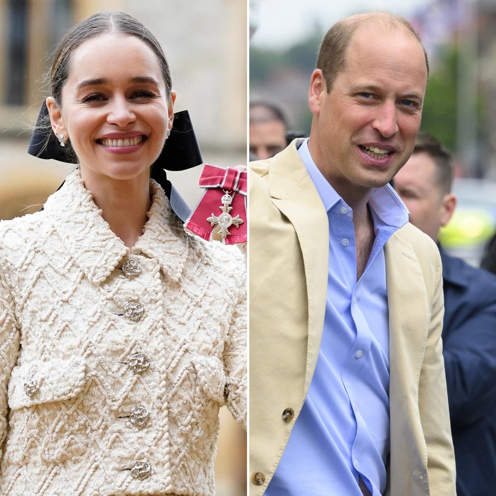 Prince William Honors Emilia Clark and Her Mom With British Order Medals In Special Ceremony prince william and emilia clark 855