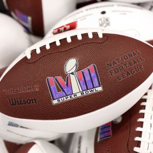Merchandise in the NFL Super Bowl Experience in Las Vegas, NV on February 6, 2024.