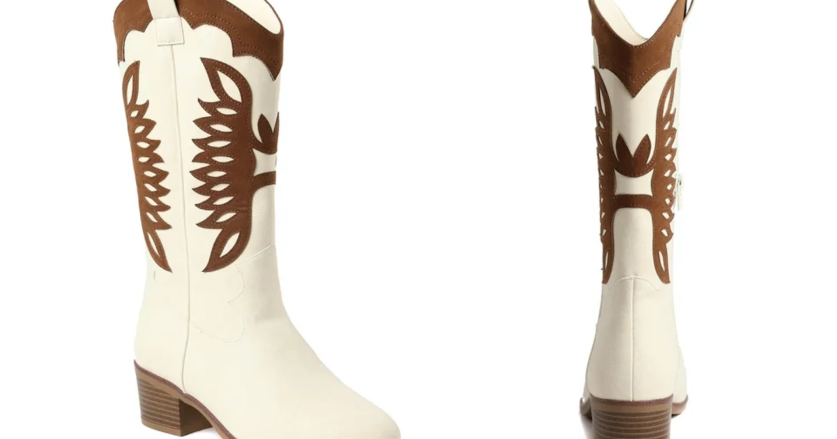 the pioneer woman eagle stitched western boot