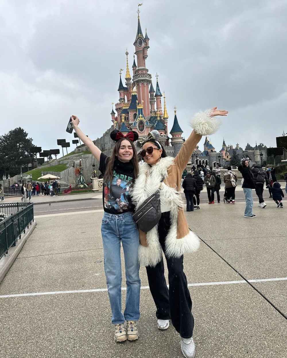 &lsquo;Emily in Paris&rsquo; Cast Travels to Disneyland Paris: &lsquo;Sunday Fun Day&rsquo;