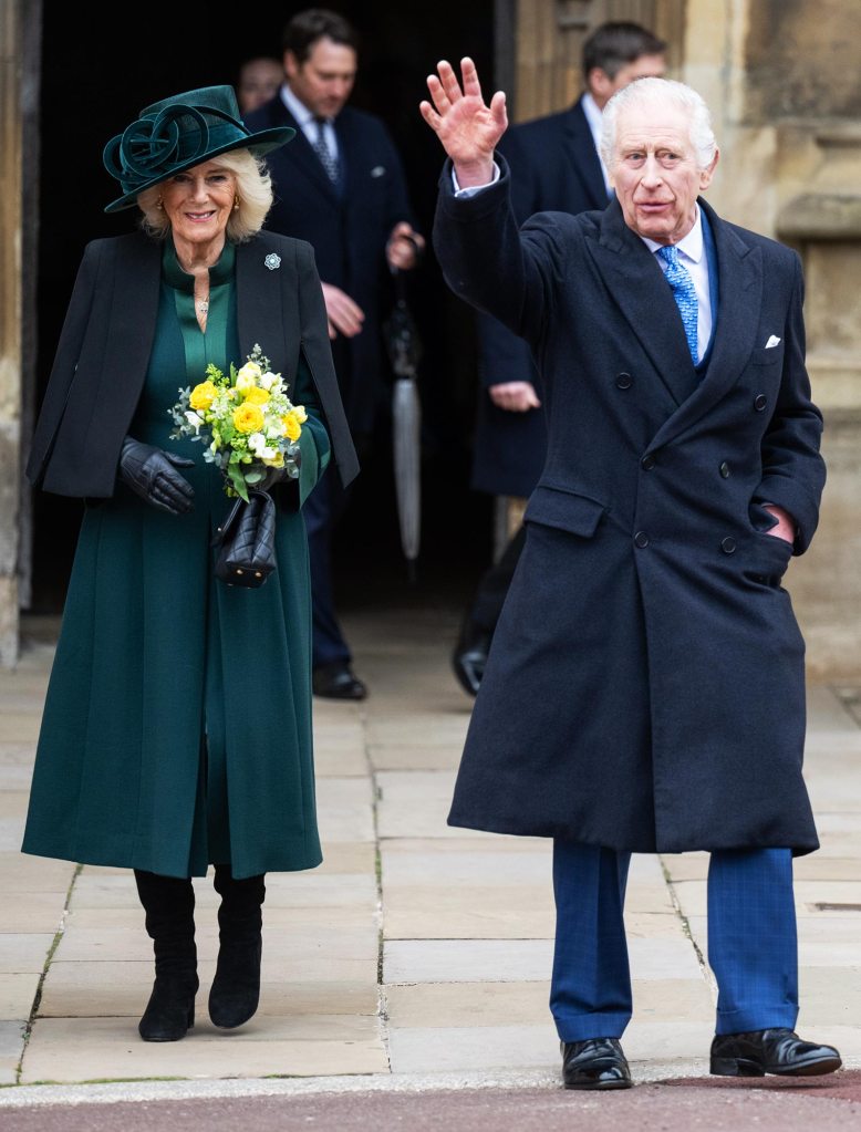 Queen Camilla Princess Anne and Sarah Ferguson Coordinate in Green on Easter Sunday
