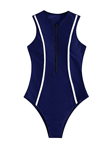 SweatyRocks one-piece half-zip swimsuit