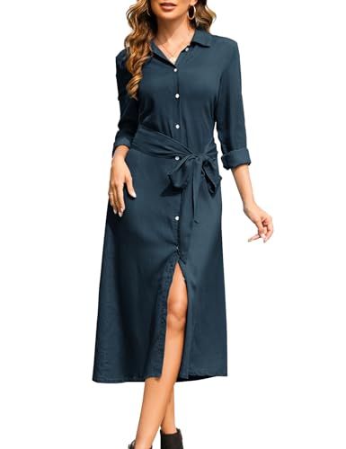 Zojuyozio Long-Sleeve Denim Dress