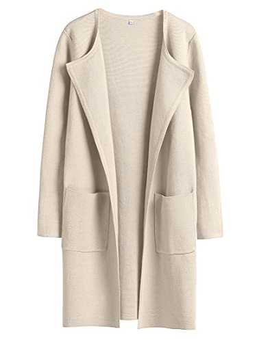 Anrabess stylish cashmere coat with long sleeves and lapels