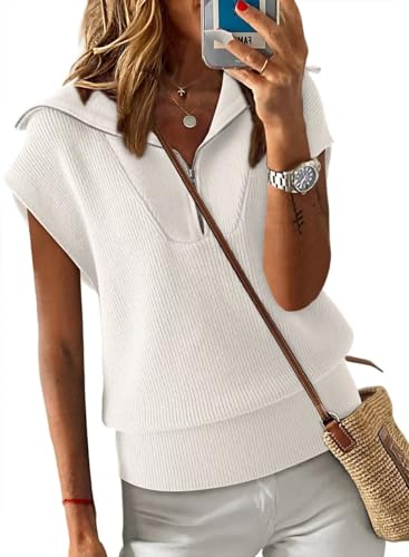 Dokotoo Women&rsquo;s Sleeveless Half Zip Pullover