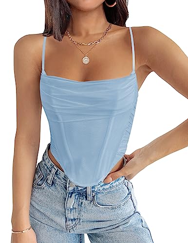 Zesica Mesh Corset Top