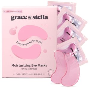pink under-eye masks