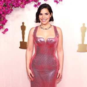FEATURE America Ferrera Looks Unreal in Hot Pink Chainmail Gown at 2024 Oscars