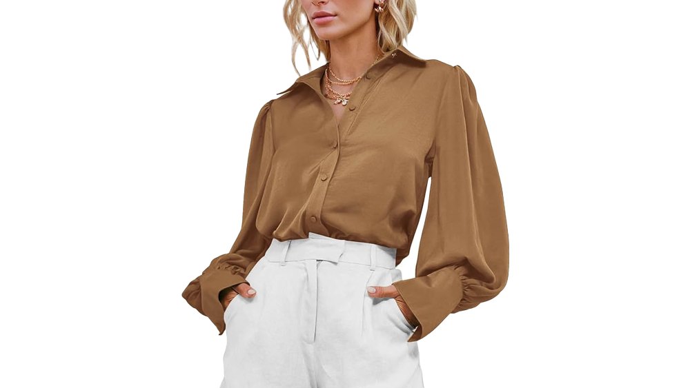 This 'Luxurious' Satin Button Down Is Perfect for Spring