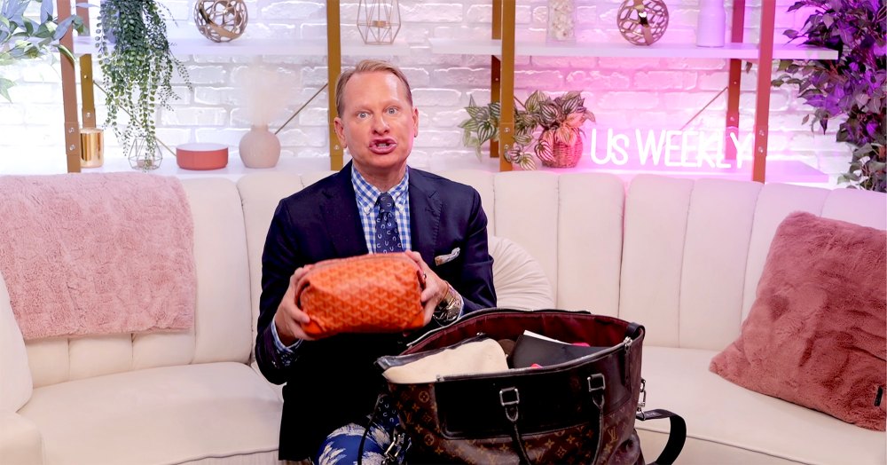 Carson Kressley brings fake candles Riding gloves and 50 other items with him when he travels