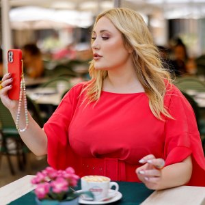 Plus size model Hayley Amber Hasselhoff in 2021.