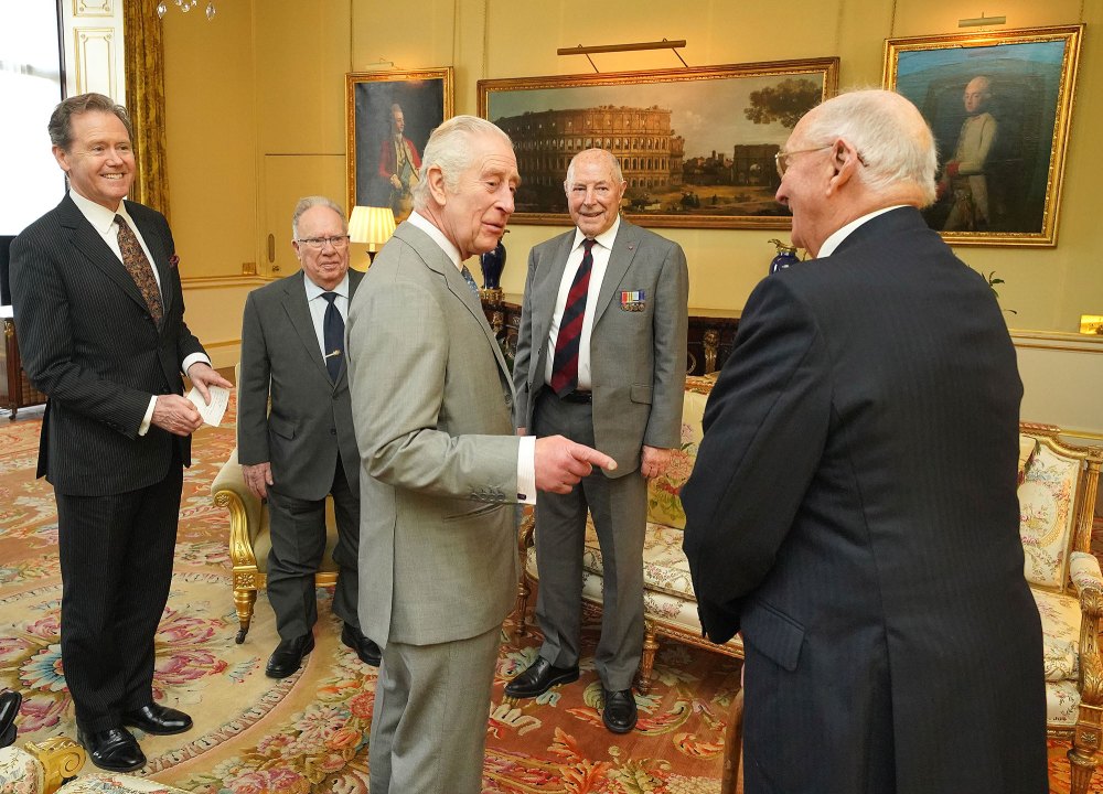 Feature King Charles III Hosts War Veterans at Buckingham Palace