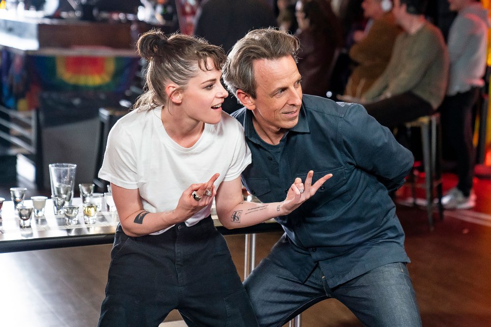 Feature Kristen Stewart Turns Seth Meyers Into a Lesbian Icon While Day Drinking