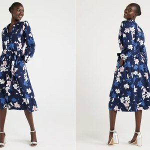 Free Assembly Floral Midi Dress