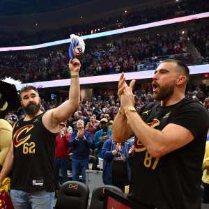 Boston Celtics v Cleveland Cavaliers, Travis and Jason Kelce