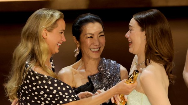 96th Annual Academy Awards - Show, Emma Stone, Jennifer Lawrence and Michelle Yeoh