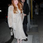 SANTA MONICA, CA - MARCH 16: Lindsay Lohan and Bader Shammas are seen arriving to Giorgio Baldi on March 16, 2024 in Santa Monica, California. (Photo by Perception/Bauer-Griffin/GC Images)