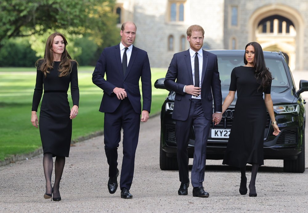 William and Kate with Harry and Meghan at Windsor in 2022