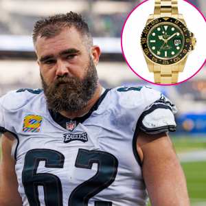 Jason Kelce Rolex at Retirement Press Conference