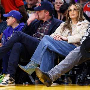 Jennifer Lopez Makes a Compelling Case For Wearing Impractical Sequin Boots at a Basketball Game