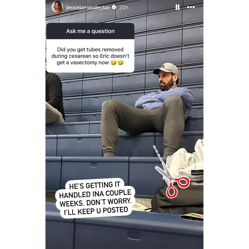 Jessie James Decker Says Husband Eric Is Getting a Vasectomy ‘Handled in a Couple of Weeks