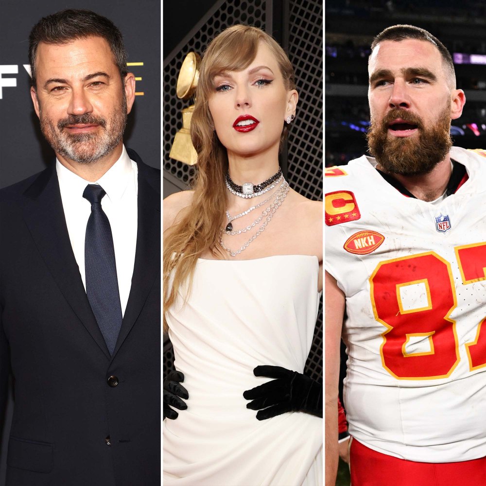 Jimmy Kimmel Teases Taylor Swift and Travis Kelce Jokes in Oscars Monologue
