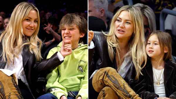 Kate Hudson and Kids at Basketball Game