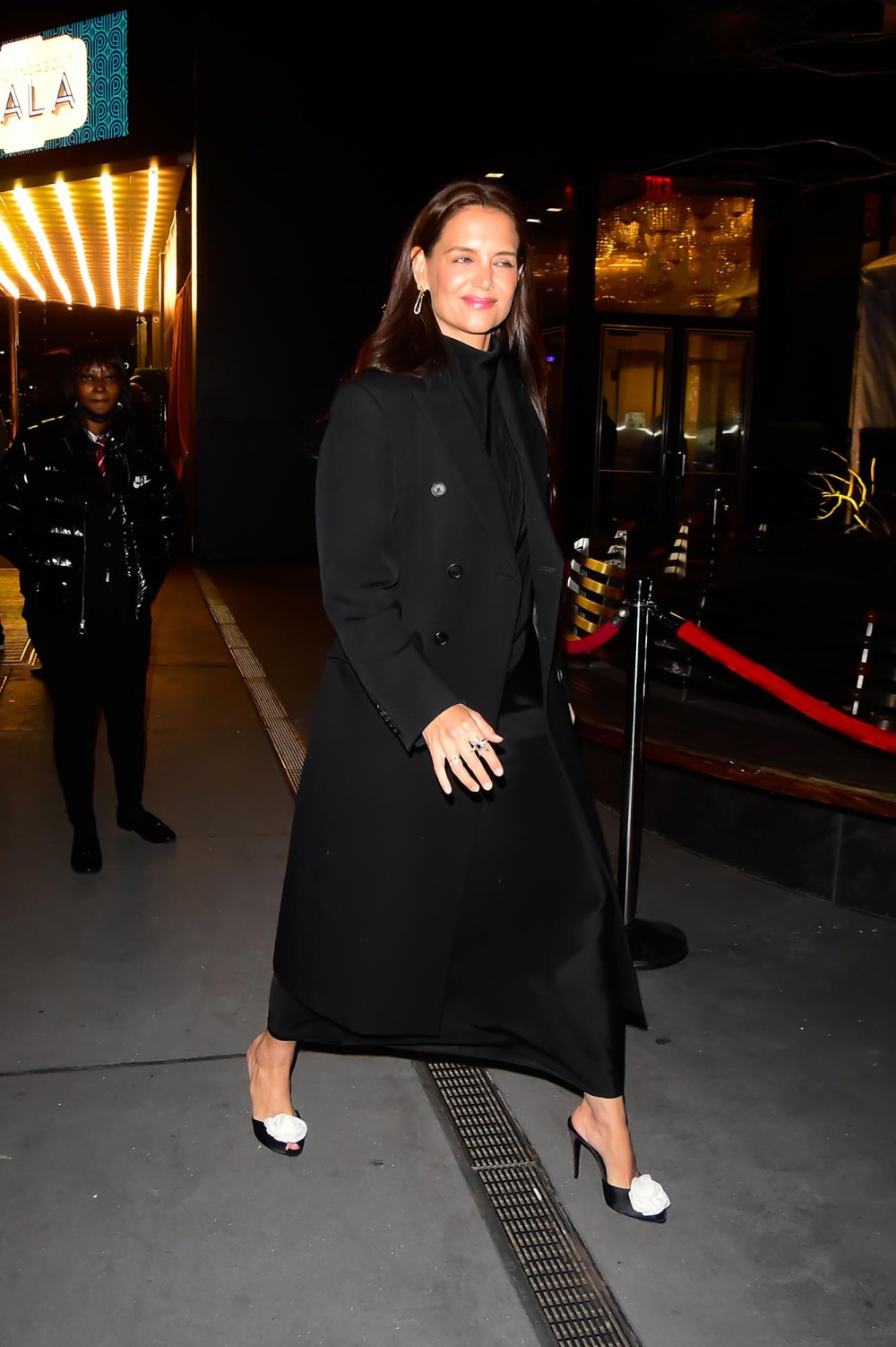 Katie Holmes personifies elegance in black floor-length dress at Roundabout Theater Company Gala