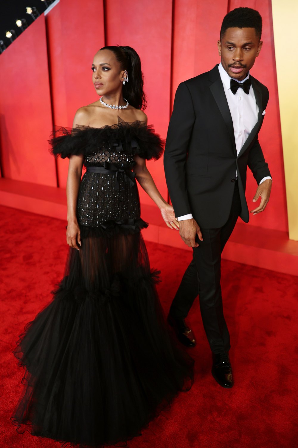 Kerry Washington and Nnamdi Asomugha Attend Vanity Fair Oscar Party