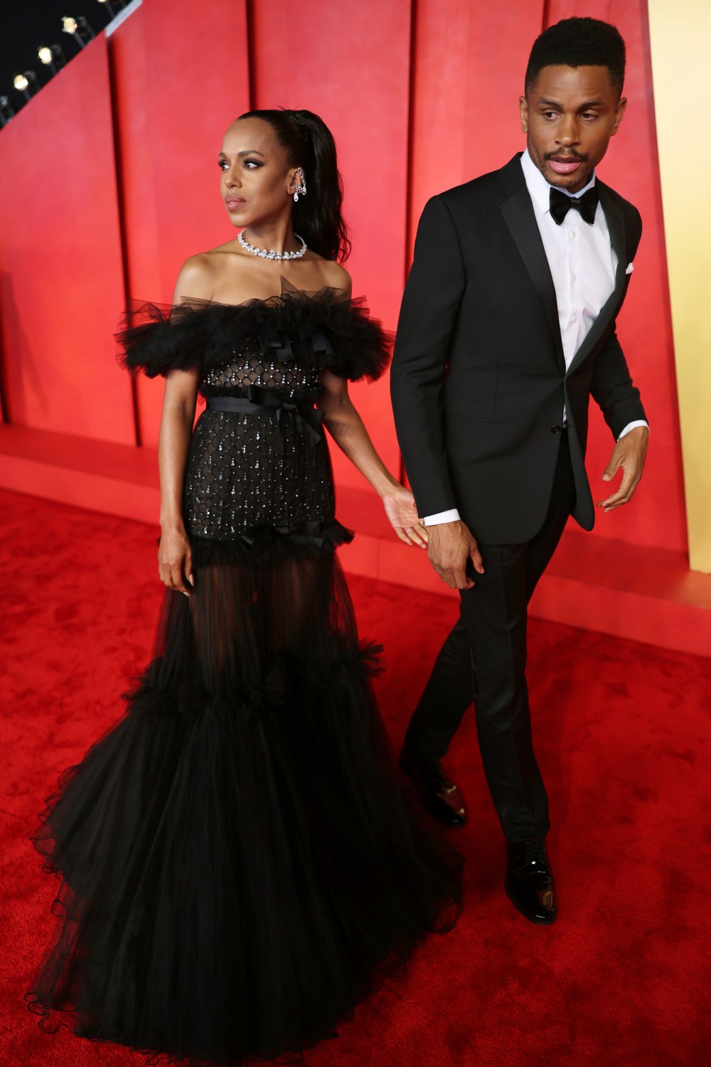Kerry Washington and Nnamdi Asomugha Attend Vanity Fair Oscar Party