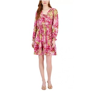 Macy's taylor smocked midi dress
