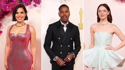 Oscars 2024 Red Carpet 96th Academy Awards Arrivals 725 America Ferrera, Colman Domingo, Emma Stone.