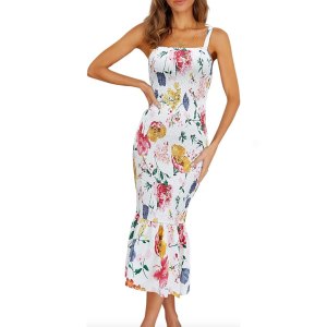 PRETTYGARDEN bodycon midi dress