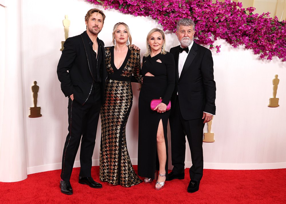 Ryan Gosling Has Family Night at Oscars Red Carpet