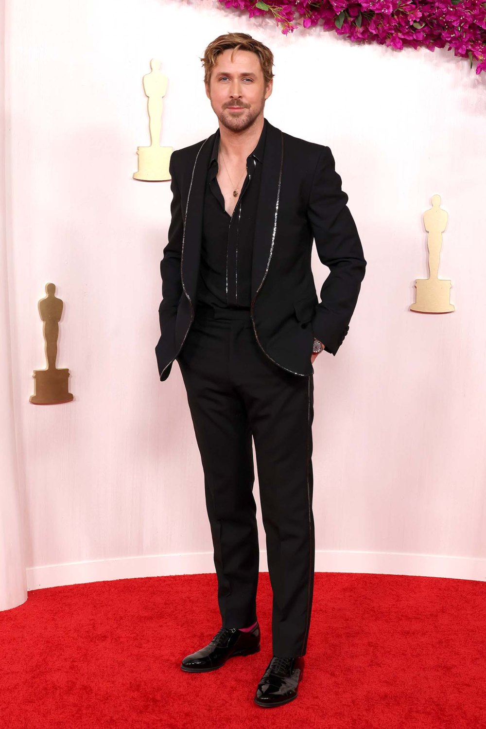 Ryan Gosling Gives Us Red Carpet Ken in Sparkly Tux at 2024 Oscars | Us ...