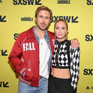 Ryan Gosling and Emily Blunt Hug at Fall Guy Premiere