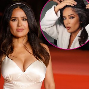 Salma Hayek Demonstrates How to Cover Up Gray Hairs at Home 256 263