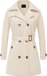 Chrisuno Women's Double Breasted Trench Coat