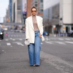 A guest at New York Fashion Week on February 20, 2024.