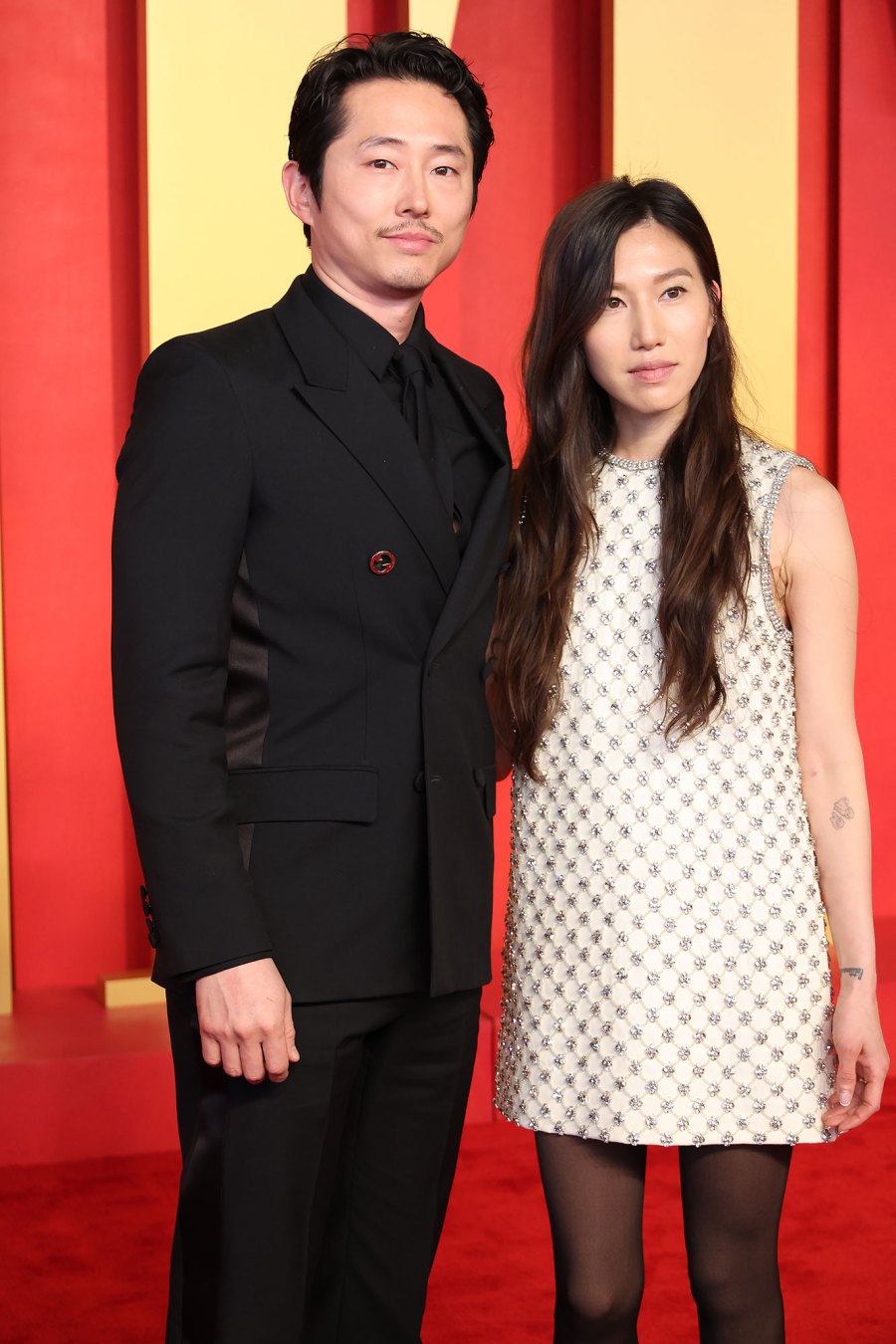 Steven Yeun and Joana Pak Vanity Fair 2024 Oscar Party Was Perfect Celeb Couple Date Night
