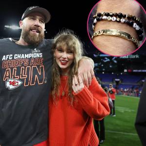 Travis Kelce Sports Taylor Swift Themed Friendship Bracelets as Jason Kelce Announces Retirement