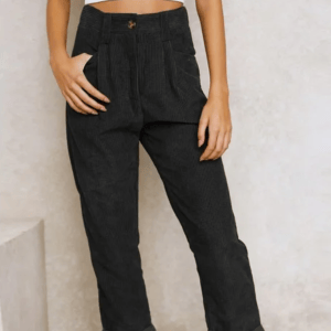 Eytino High Waisted Corduroy Pants