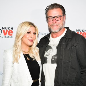 Tori Spelling Amicably Greets Estranged Husband Dean McDermott and His Girlfriend Lily Calo