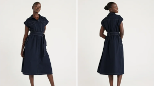 Free Assembly Belted Utility Midi Dress