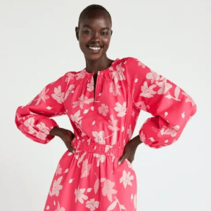 Free Assembly Gathered Waist Mini Dress