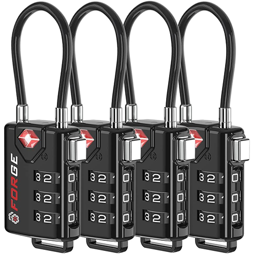 Forge cable luggage locks