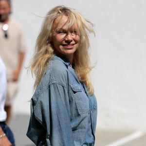 Pamela Anderson at the Re/Done store in Los Angeles on March 11, 2024.