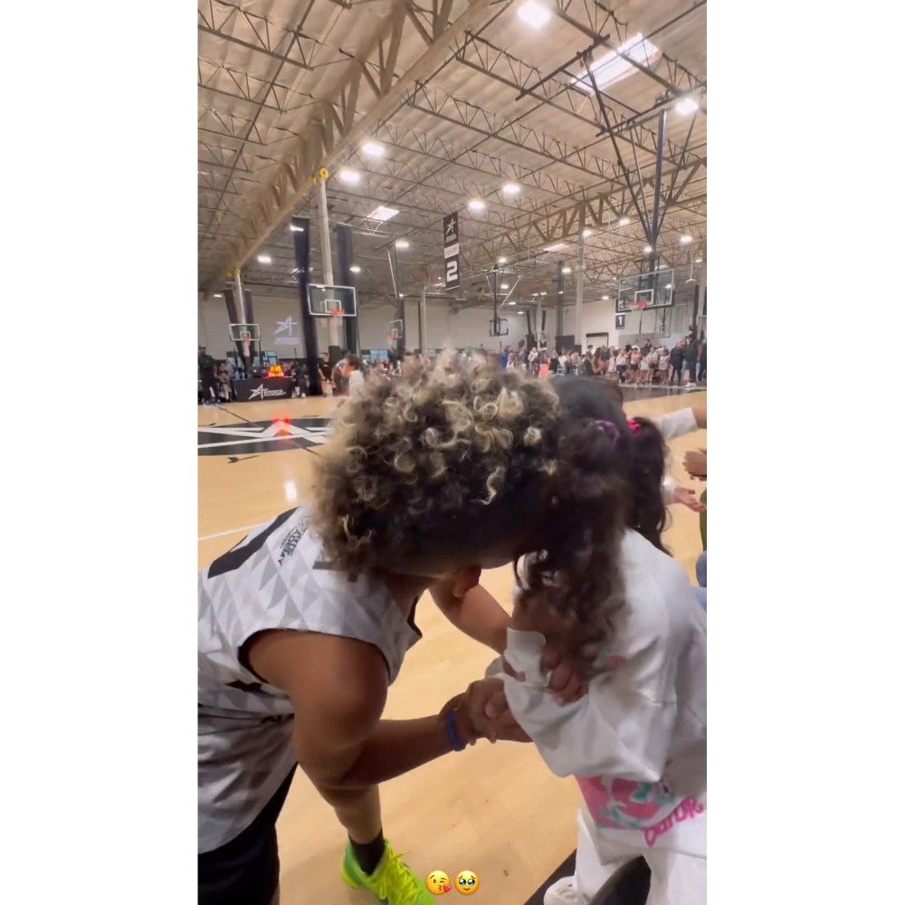 Kim Kardashian shares clip of Saint, Chicago West's Sweet Embrace after he scores during a basketball game